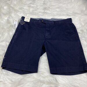 NEW Crosby & Howard Flat Front Navy Blue Stretch Shorts Men's Size 38